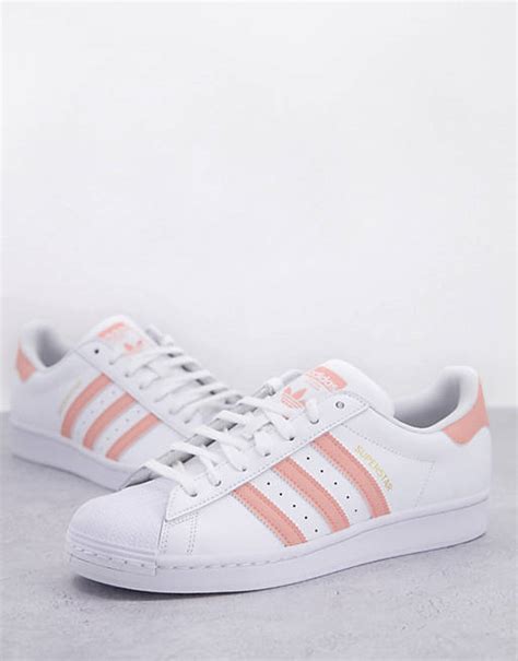 adidas supestar wit met glimmnde roze neus|adidas Originals Sneakers Superstar .